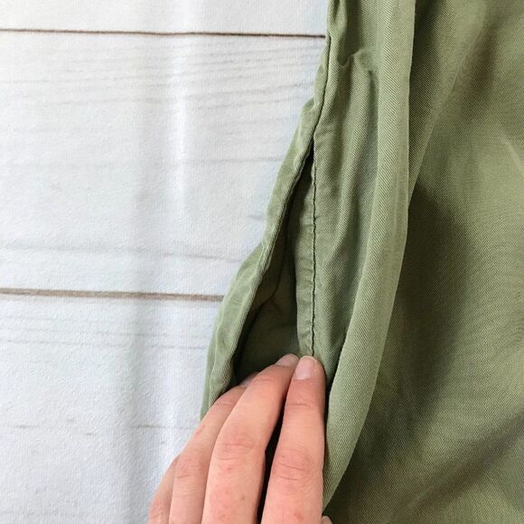 Zara Women Green Shirt Dress Medium - Picture 8 of 14